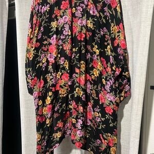 Patrons of Peace Black Floral Kimono